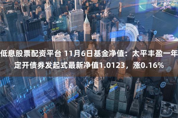 低息股票配资平台 11月6日基金净值：太平丰盈一年定开债券发起式最新净值1.0123，涨0.16%