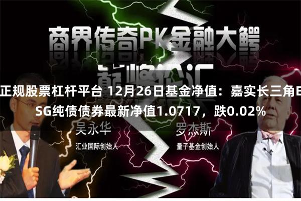 正规股票杠杆平台 12月26日基金净值：嘉实长三角ESG纯债债券最新净值1.0717，跌0.02%