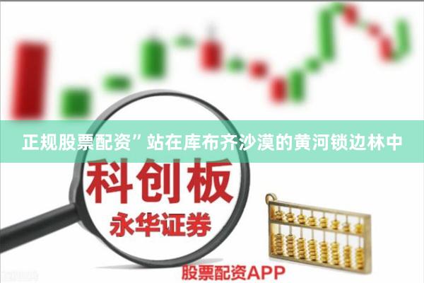 正规股票配资”站在库布齐沙漠的黄河锁边林中