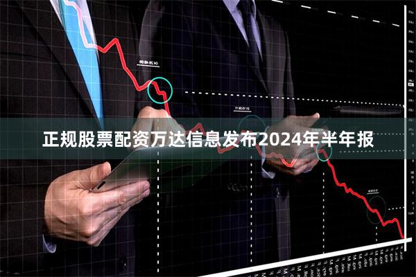 正规股票配资万达信息发布2024年半年报